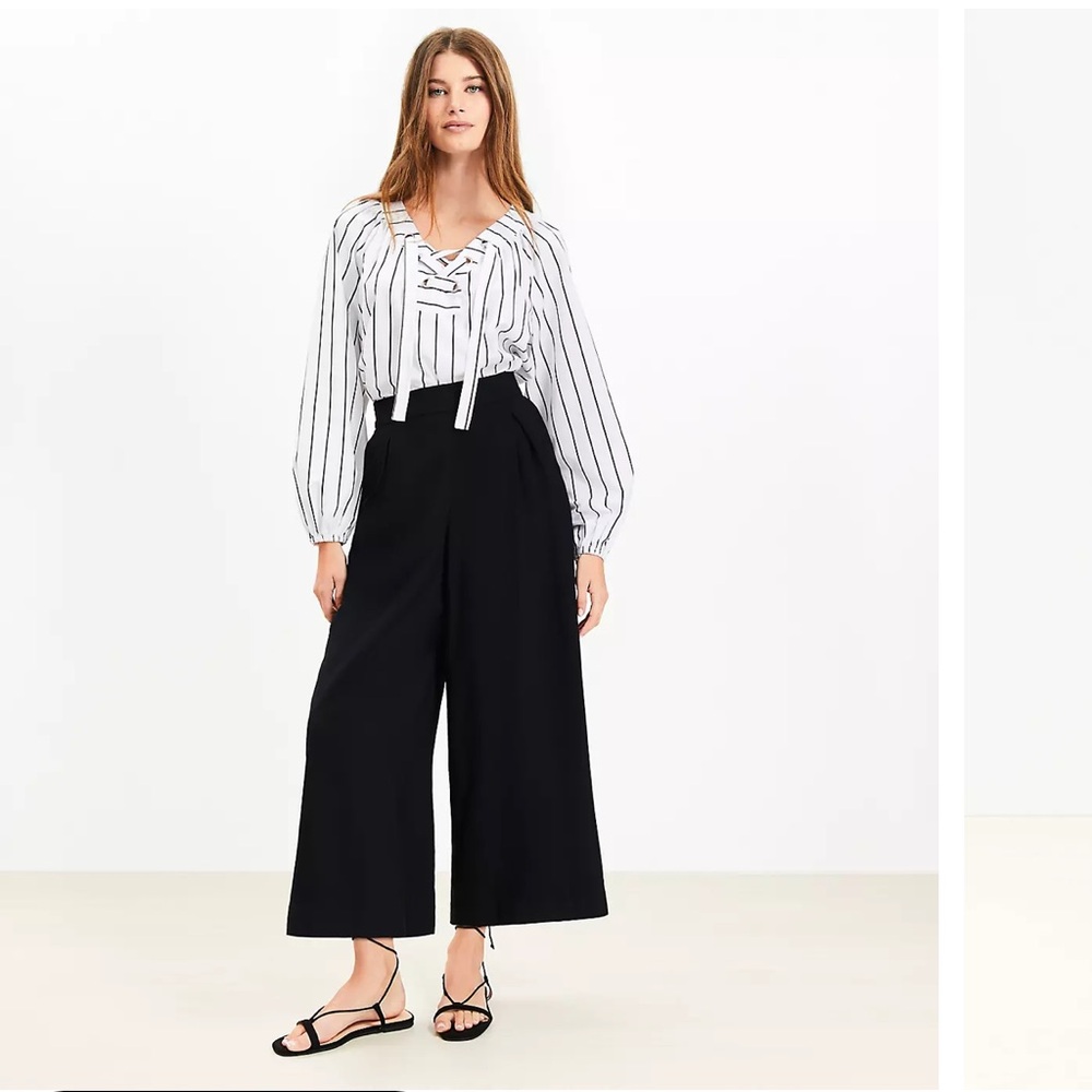 Loft Pleated Pull On Culottes - image 1